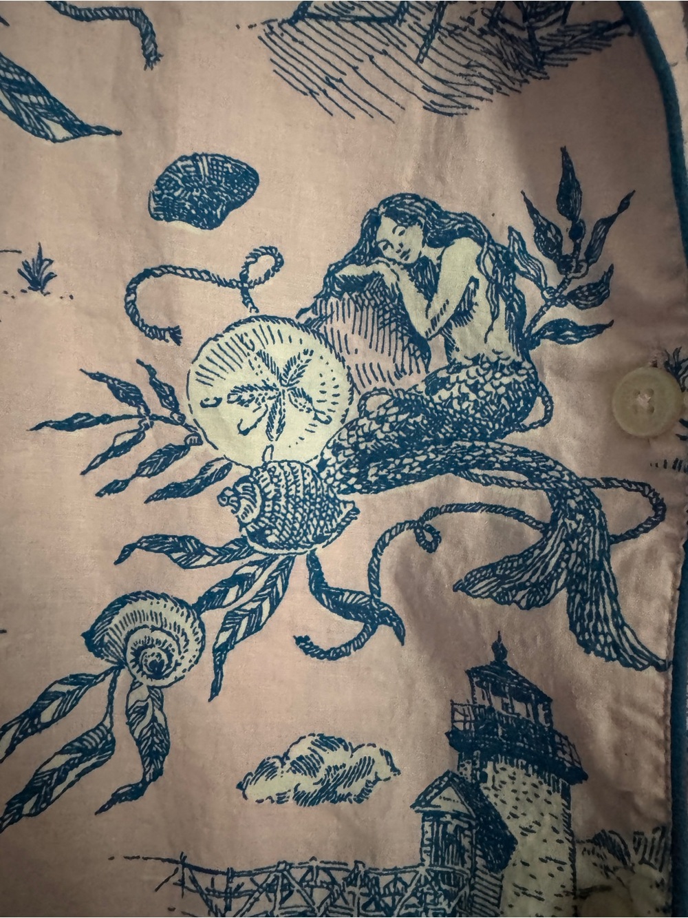 Printfresh Long PJ Set in Mermaid Toile - Picture 7 of 10